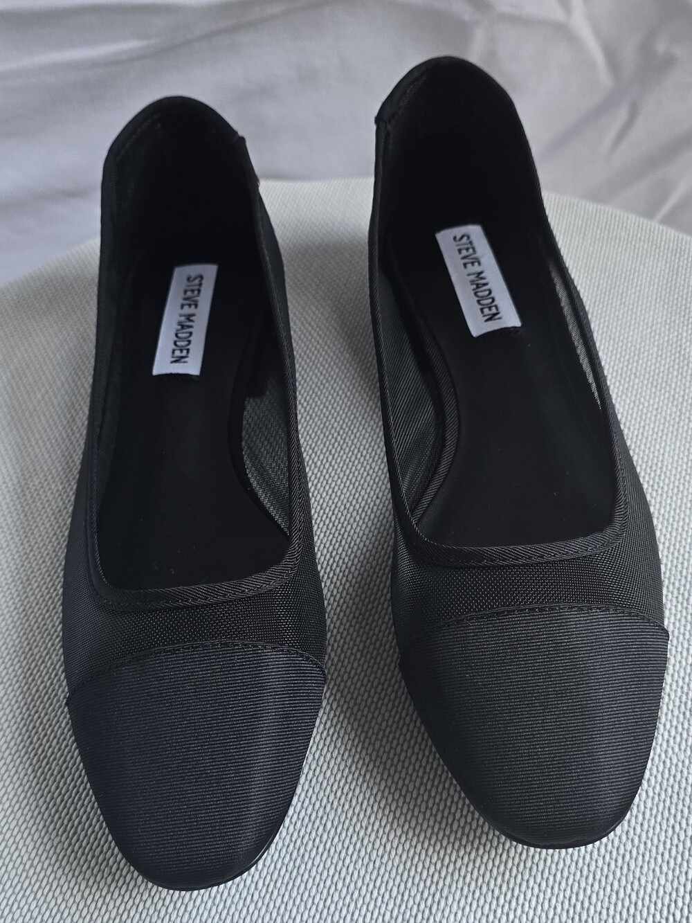 Steve Madden Black Mesh D’Orsay Ballet Flats Size 7M